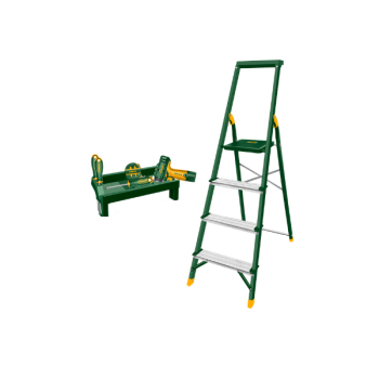 Jadever Steel & aluminiu m household ladder 4 step