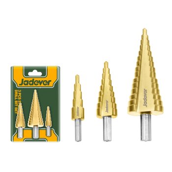 Jadever 3 Pcs step drill bit set
