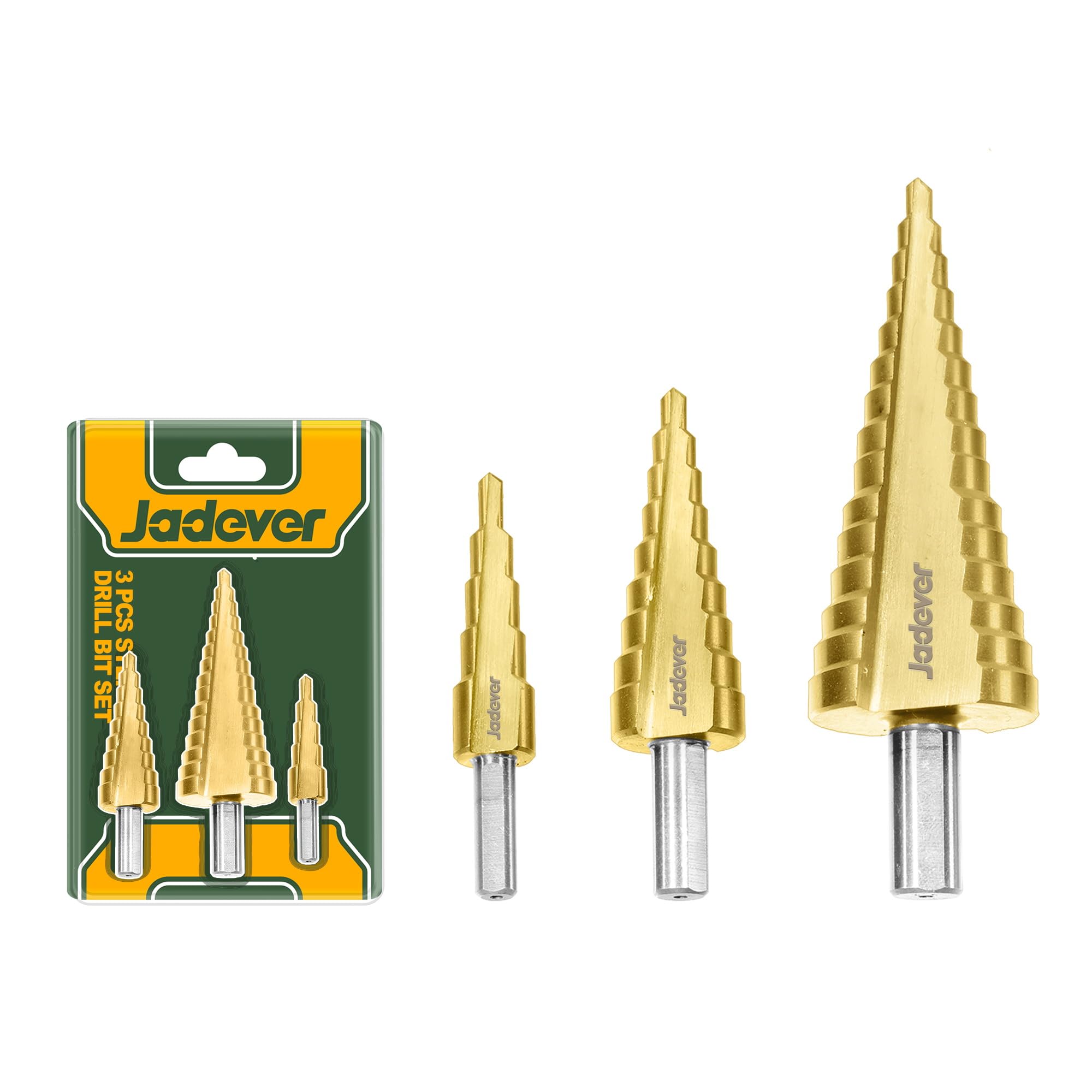 71lTrpfQN4L Jadever 3 Pcs step drill bit set - Image 1