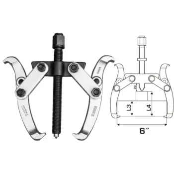 Total Two jaws puller Size:6" 2Jaws,Maxforce:5000KG