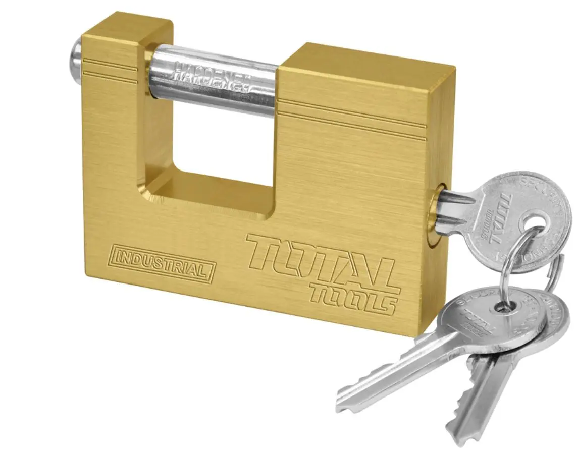 TLK329032 Total TLK32903 Heavy duty brass block padlock 90mm - Image 1